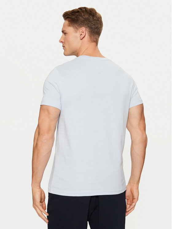 Футболка обычного кроя Tommy Logo MW0MW11797 Tommy Hilfiger, голубой — фото 3