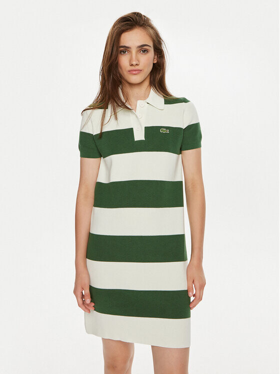 Повседневное платье slim fit Lacoste, белый