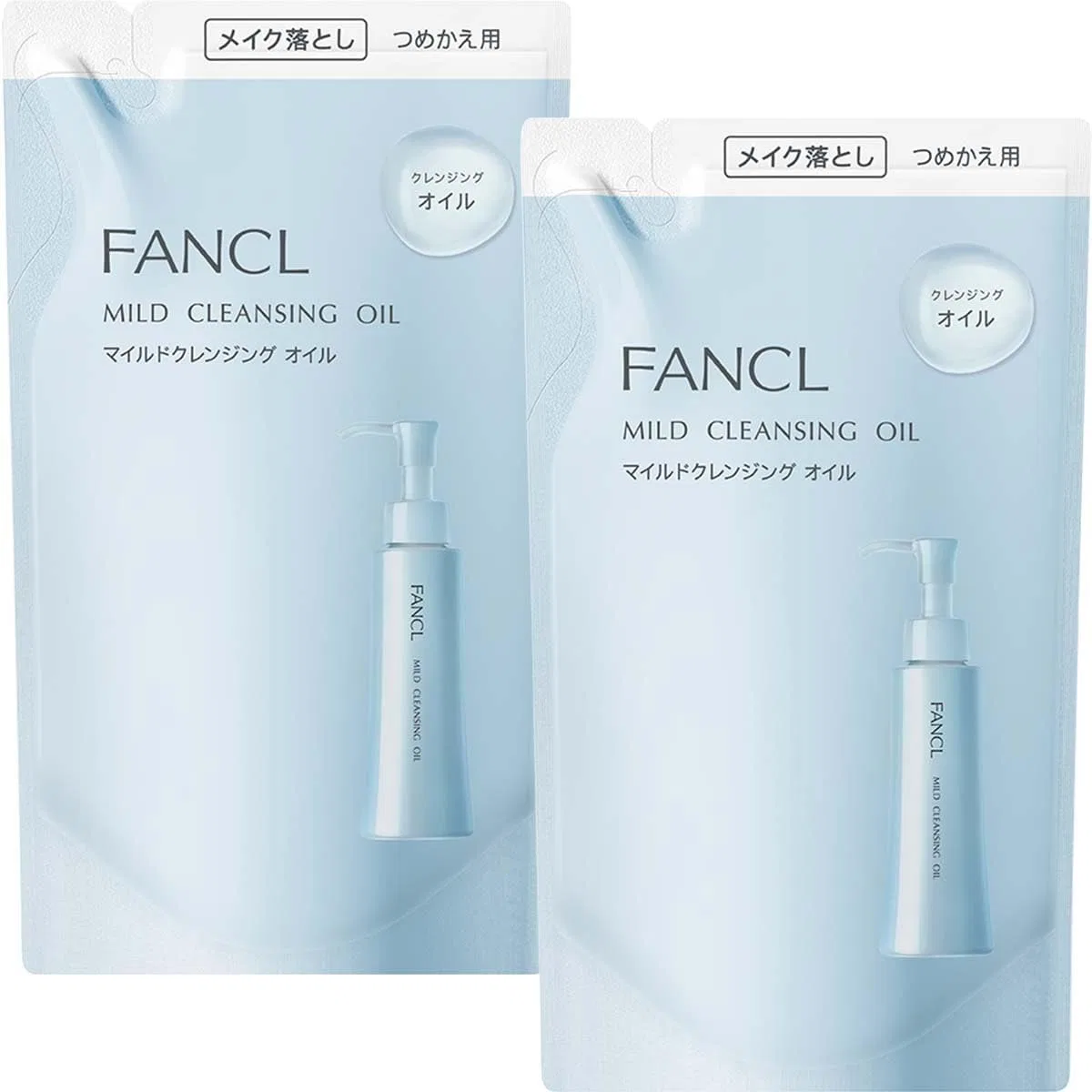 Набор FANCL — Масло для снятия макияжа Mild Cleansing Oil, набор 2 пакета, 115 мл, без отдушки