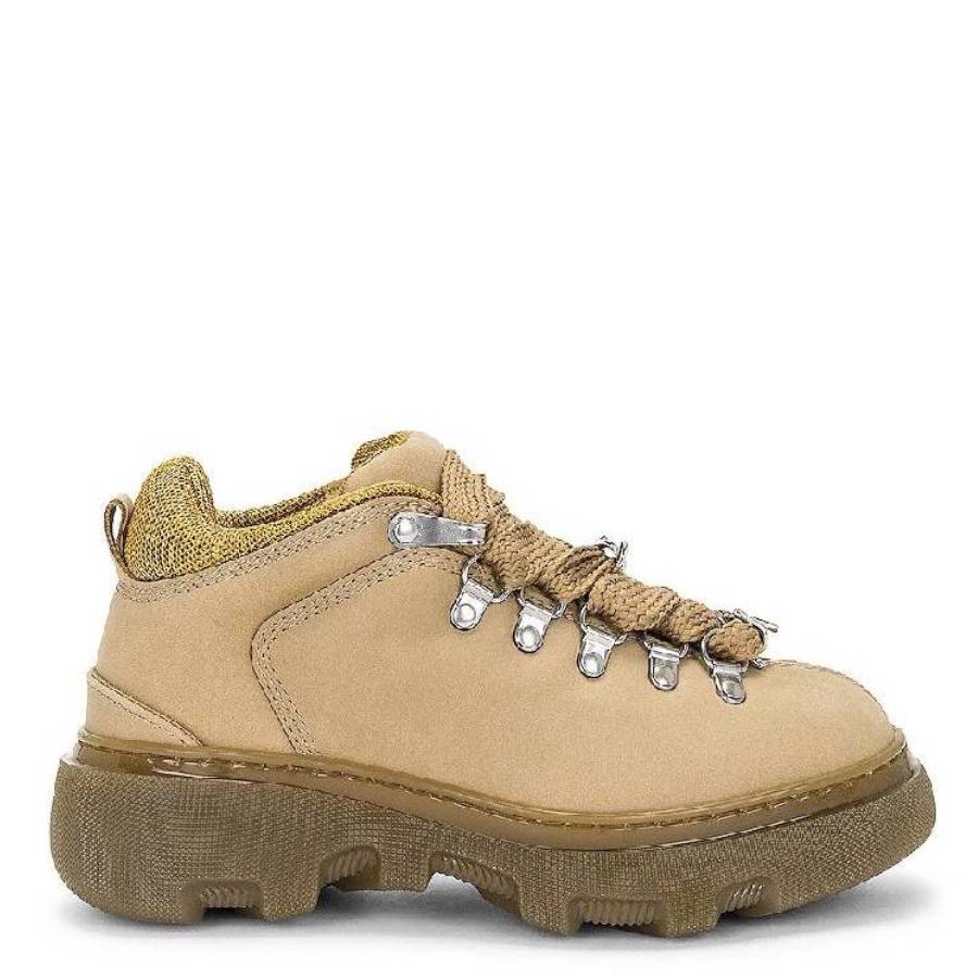 Бурберри Кожаные Трек Ботинки на шнуровке Burberry, Taupe