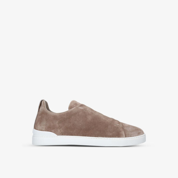 

Замшевые кроссовки Tripe Stitch Ermenegildo Zegna, бежевый
