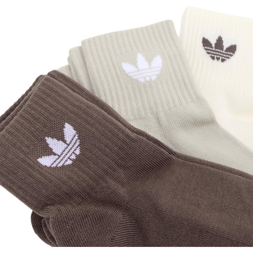 Adicolor Носки Миди Унисекс 6 пар Adidas Originals, 6 пар (Темно-коричневый/Светло-серый/Бежевый) — фото 2