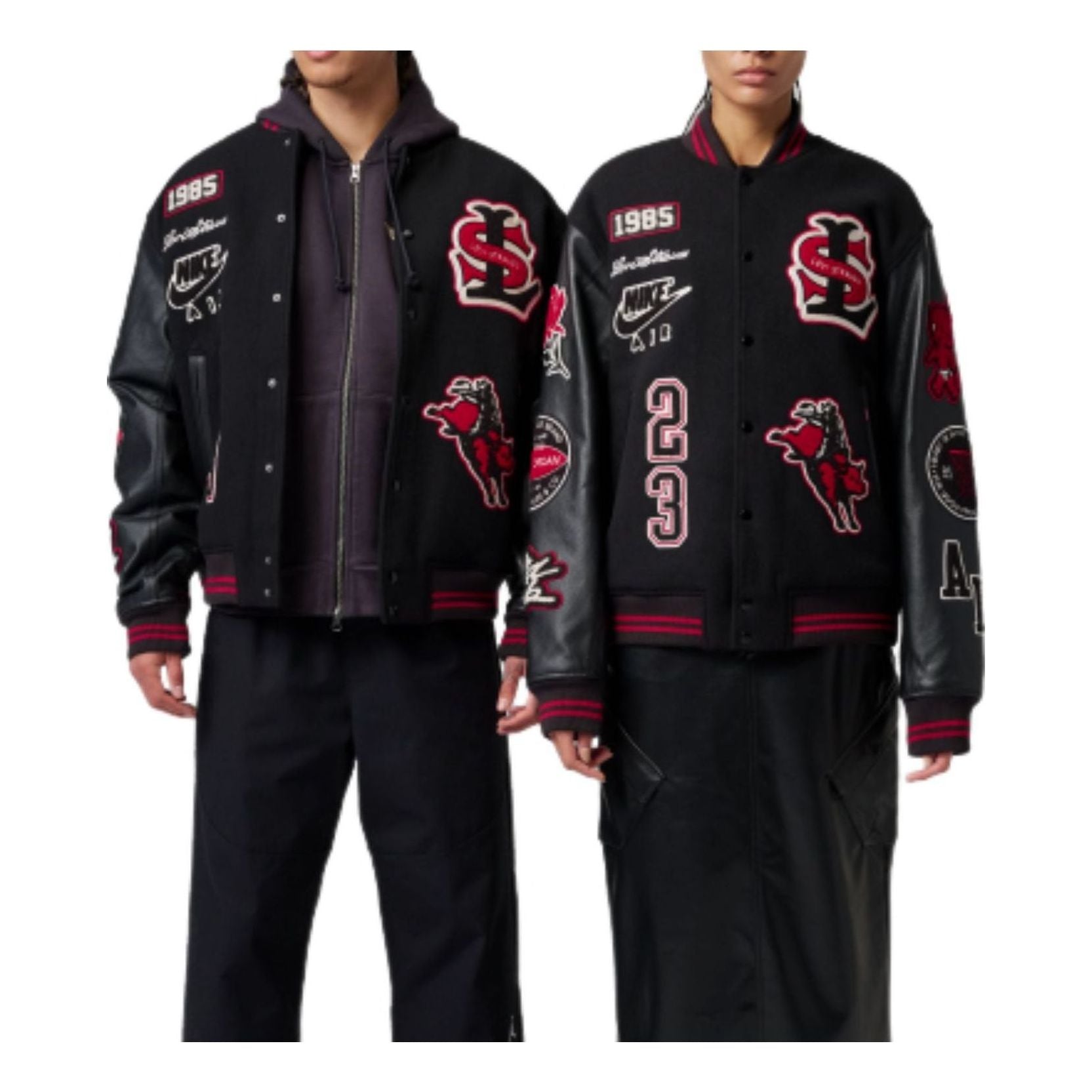 

Куртка Air Jordan x Levi's Varsity Jacket 'Black Gym Red'