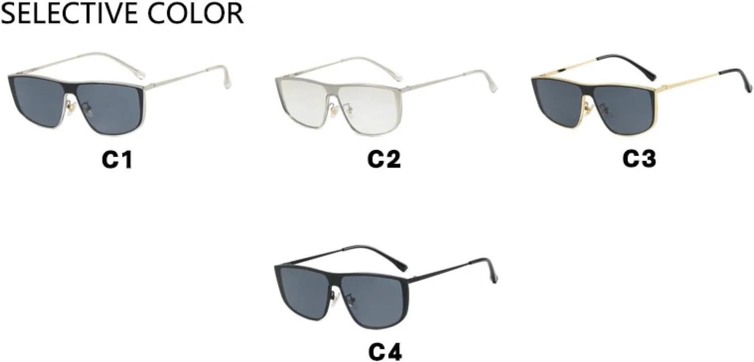 

Солнцезащитные очки с защитой от УФ-излучения UV400 | Металл-панк | Для женщин и мужчин | Для занятий спортом на открытом воздухе и вождения DSVIGF, Gold Black