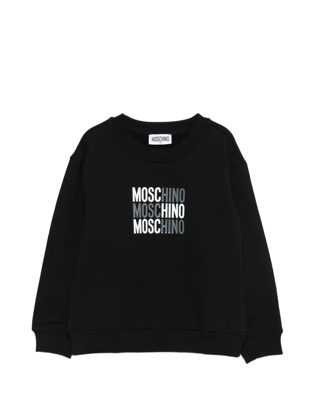 

Свитшот с логотипом Moschino Kids, черный