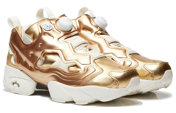 Кроссовки instapump fury celebrate 'brass' Reebok, золотой — фото 3