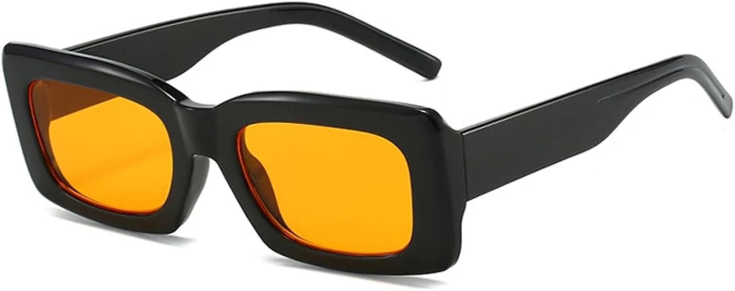 

Солнцезащитные очки в винтажной оправе для женщин и мужчин, роскошные, для активного отдыха, вождения, пляжа, путешествий, с защитой от УФ-излучения UV400 TKKTLLT, Black Orange