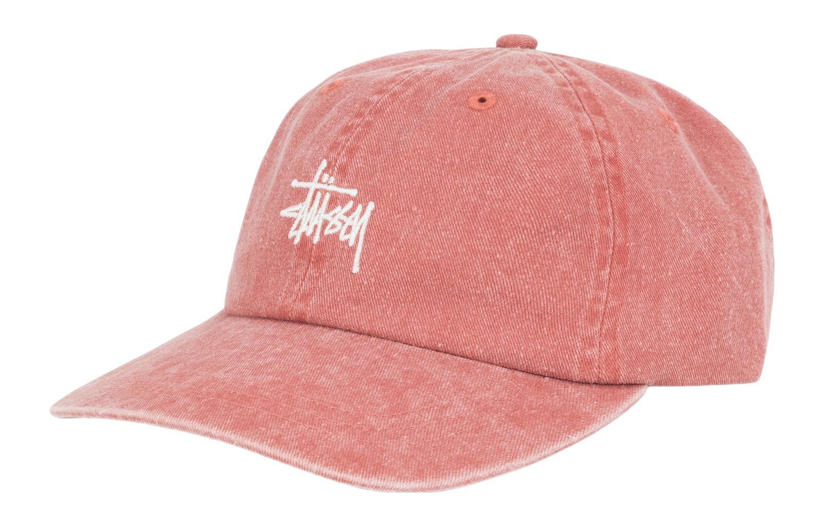 

Стираная бейсболка Stussy Lopro, выцветший красный