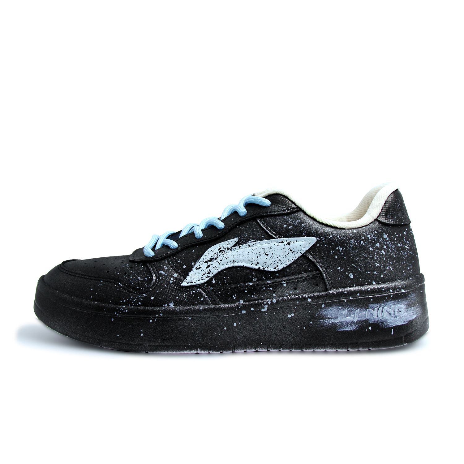 

Легкие и дышащие низкие скейтбордные кроссовки Li Ning Floating Boat, унисекс., синий черный