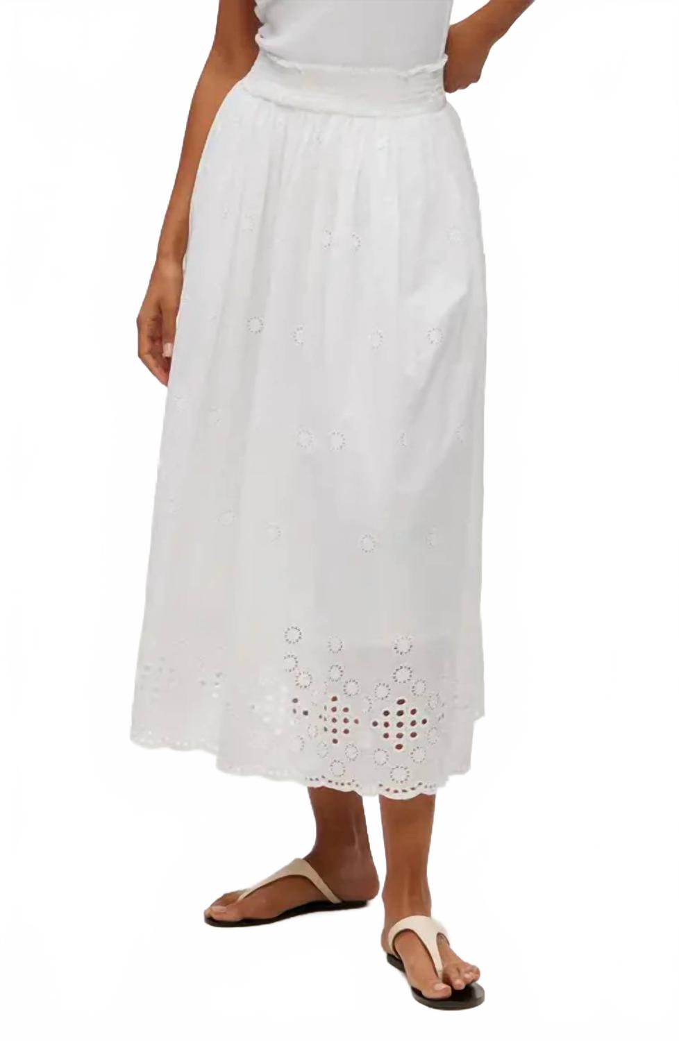

Юбка миди Grace с люверсами белого цвета Michael Stars, белый