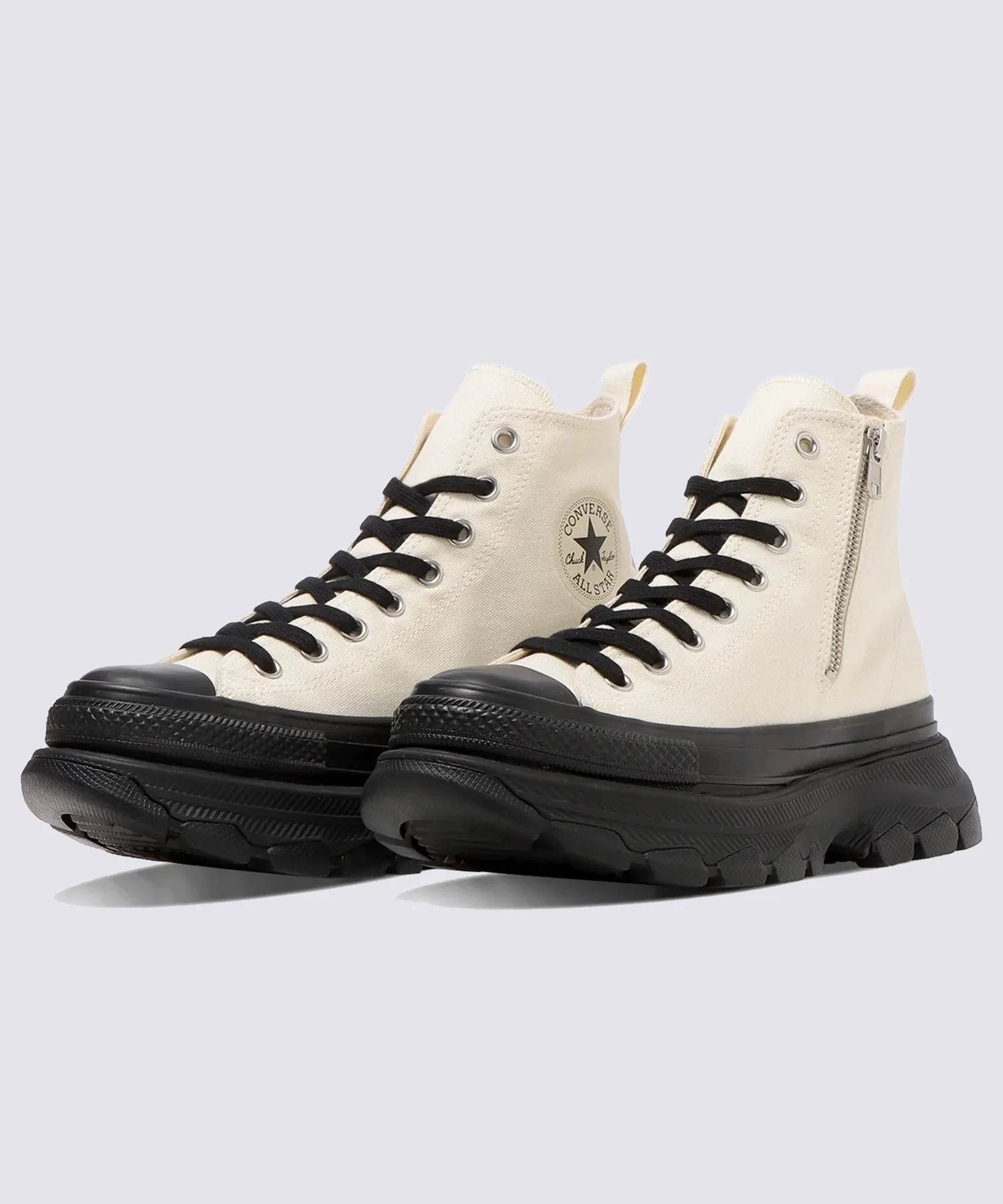 Мужские кроссовки Trekwave Z Hi CONVERSE ALL STAR с боковой молнией белые