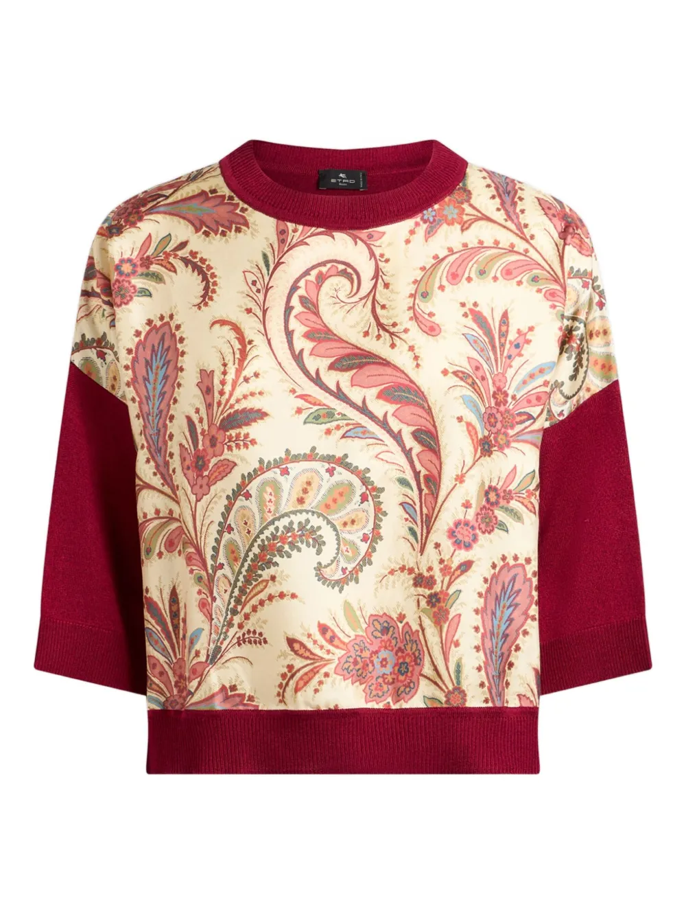 

Футболка с принтом пейсли ETRO, красный