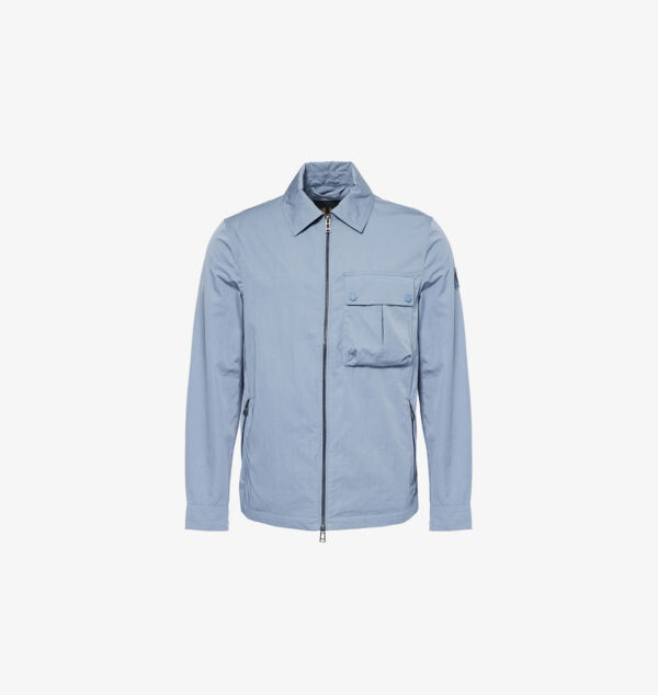 

Куртка прямого кроя из хлопковой смеси с раскладывающимся воротником Belstaff, синий