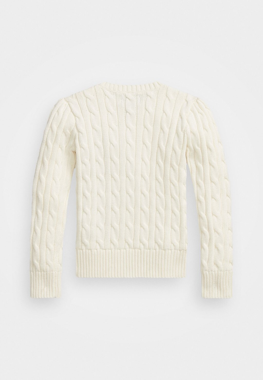 Вязаный свитер CABLE-KNIT COTTON JUMPER Ralph Lauren, белый — фото 3