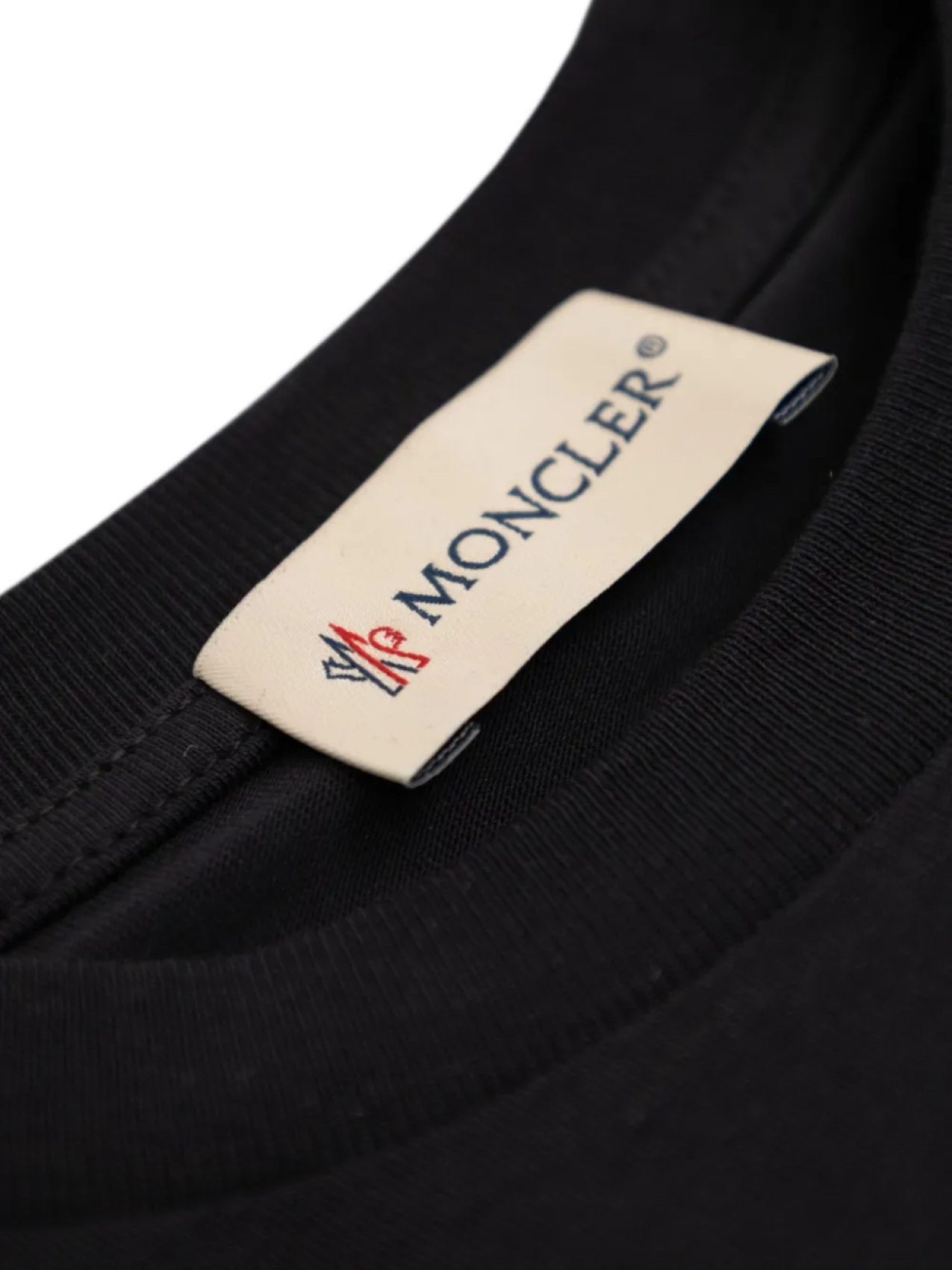 Футболка с короткими рукавами и логотипом Moncler Enfant, черный — фото 3