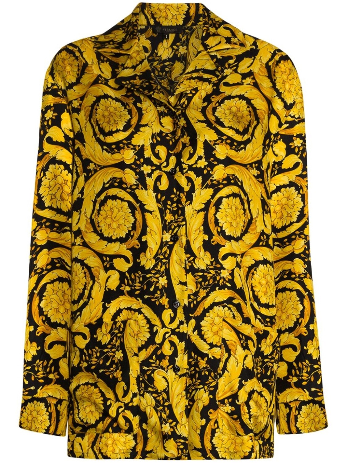 

Пижамная рубашка с принтом Baroque Versace, черный