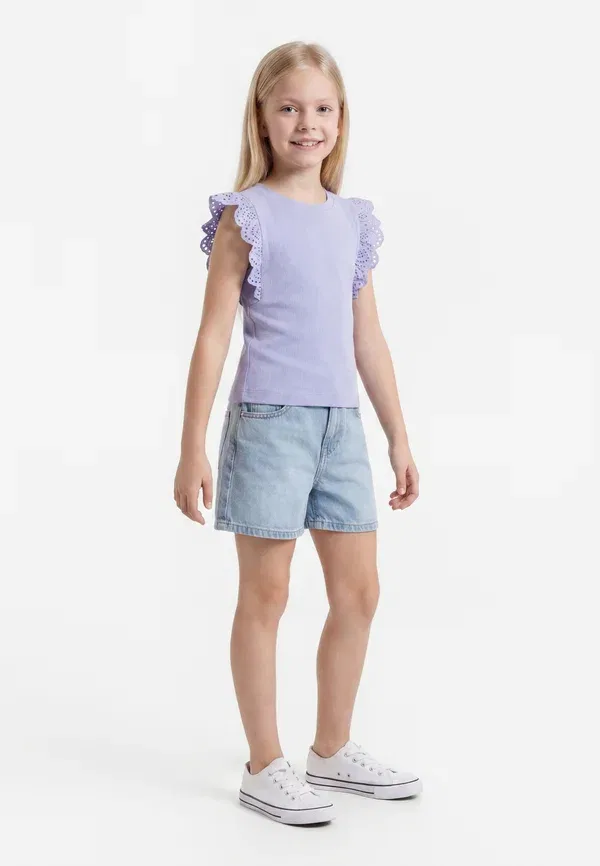 Футболка Kogdrea life basic t-shirt Only Girls, нежно-лавандовый