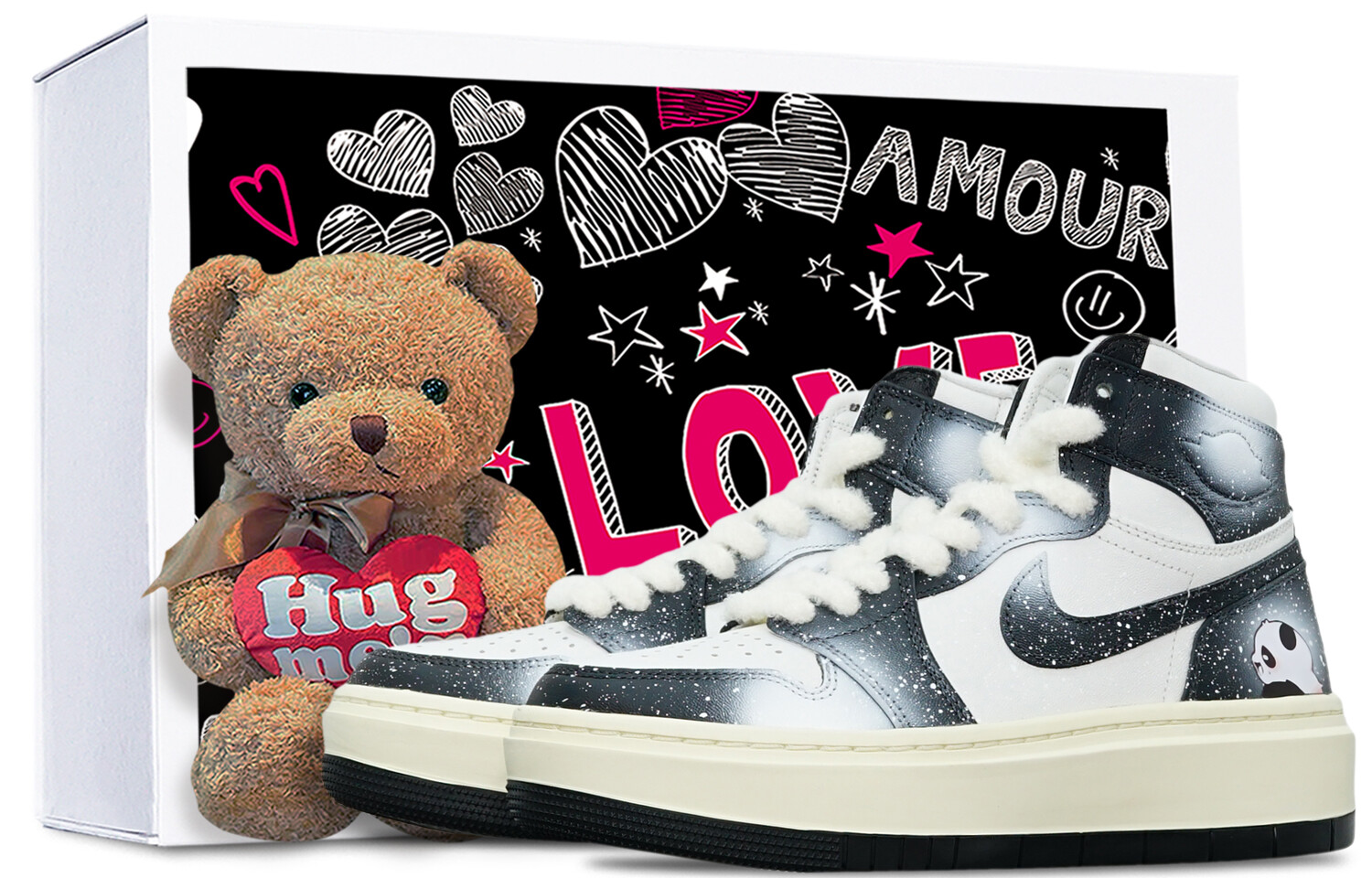 

Кроссовки Air JORDAN 1 Vintage Basketball Shoes Women's High-Top Black White, Черный, Кроссовки Air JORDAN 1 Vintage Basketball Shoes Women's High-Top Black White