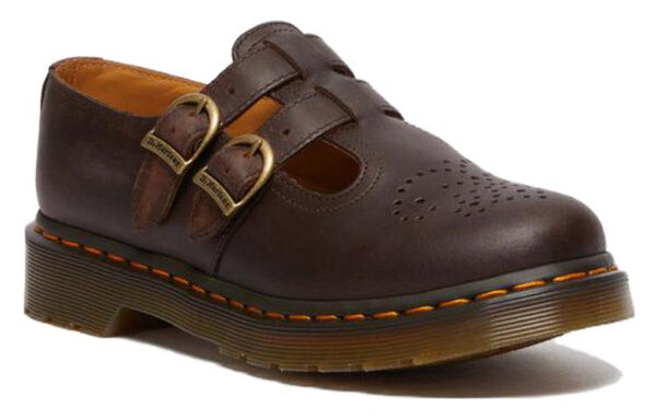 Кроссовки 8065 crazy horse leather mary jane shoes 'dark brown' Dr. Martens, коричневый — фото 2