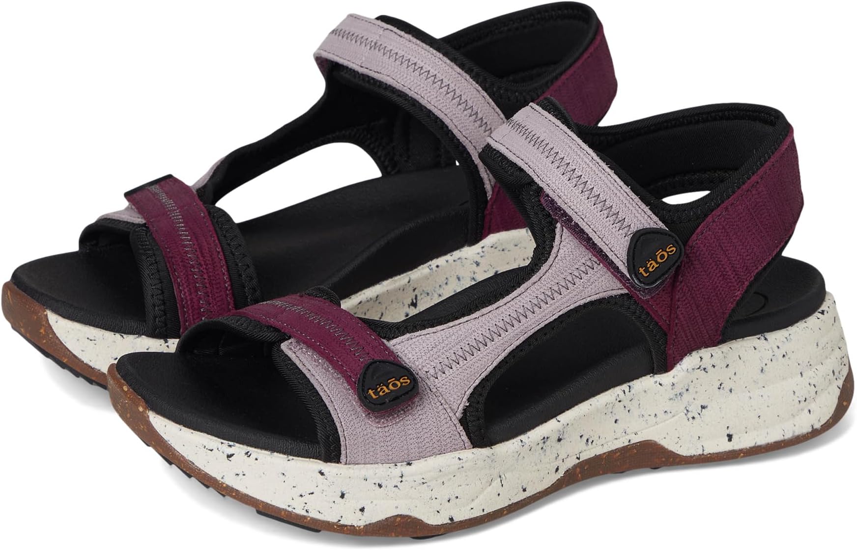 Сандалии Taos Footwear Super Side, цвет Plum Embossed Multi