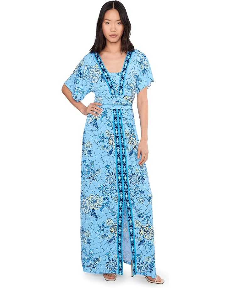 

Женское платье макси Lilly Pulitzer Lauralai, Bellevue Blue Breakers Beach Engineered Knit Maxi