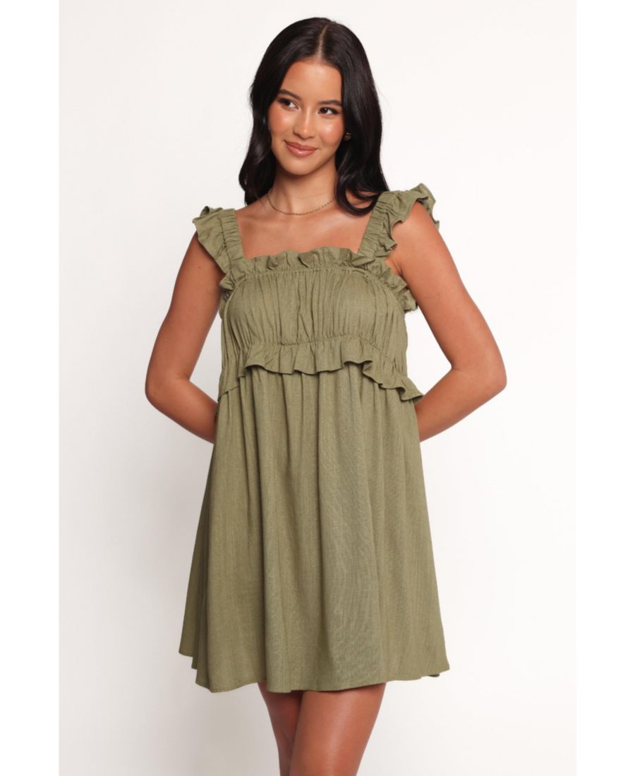 

Женское мини-платье Orion с оборками на бретелях Petal and Pup, Olive