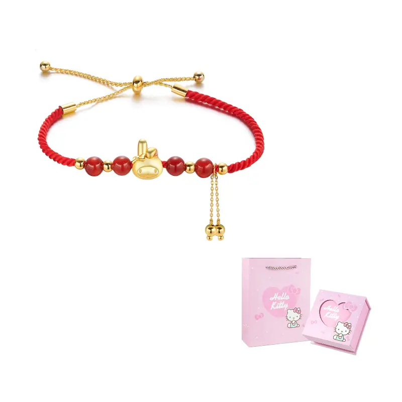 

Браслеты для женщин из сплава и полиэстера Sanrio, my melody bracelet[good luck красный string]