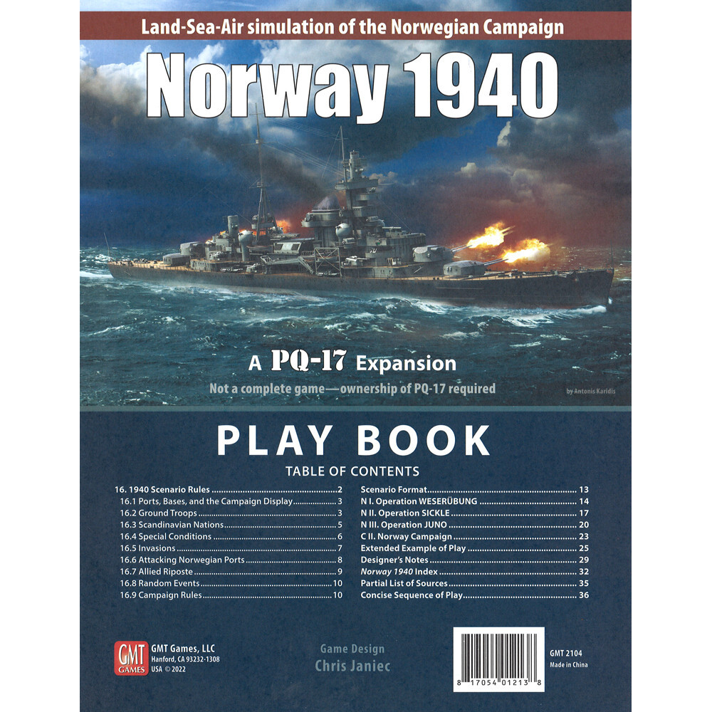 

Настольная игра GMT Games PQ-17: Norway 1940 Expansion