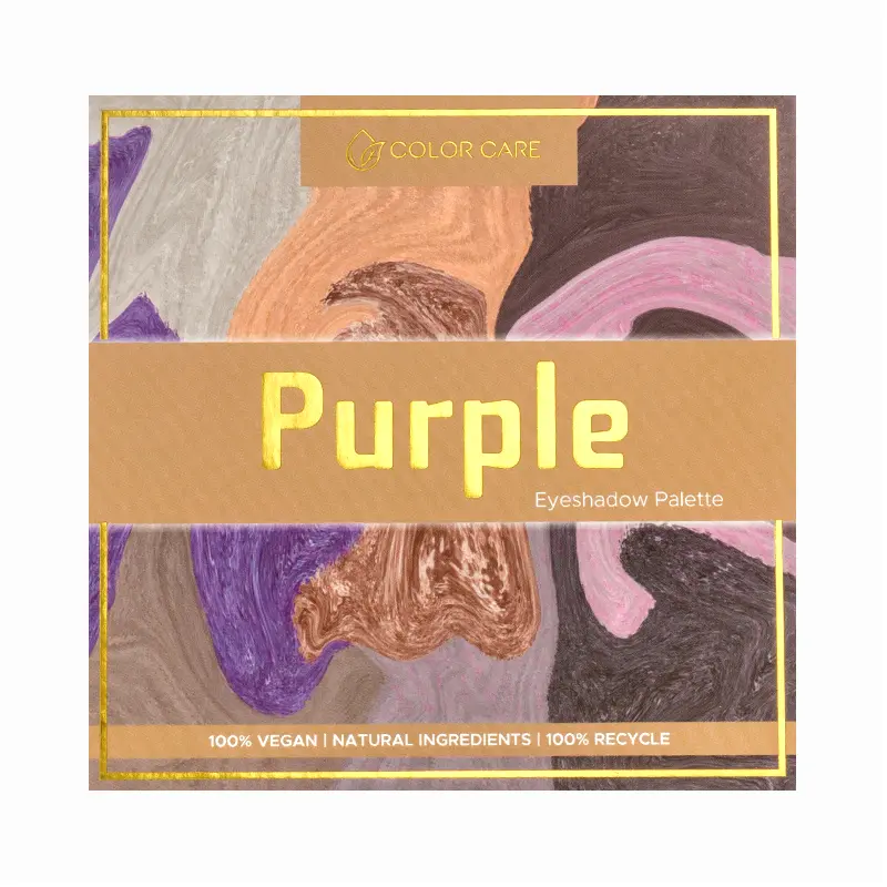 Веганская палетка теней для век Color Care Purple, 22,5 гр — фото 3