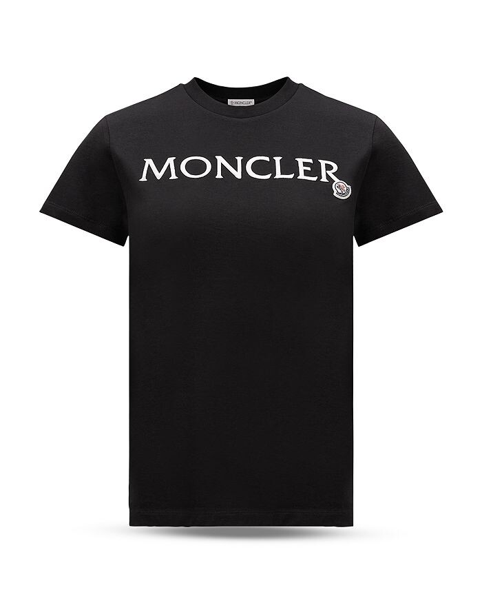 

Moncler Футболка с коротким рукавом и логотипом, черный