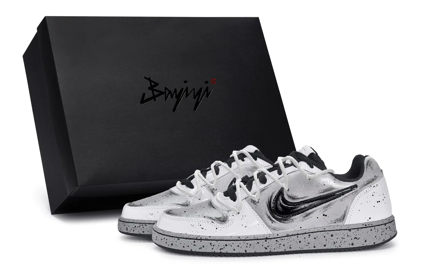Кроссовки кеды Nike EBERNON Black White Silver