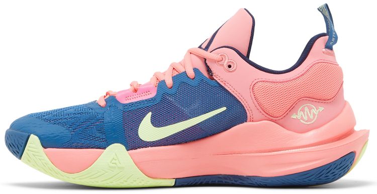 Кроссовки Nike Giannis Immortality 2 'Dark Marina Blue Laser Crimson', синий — фото 3