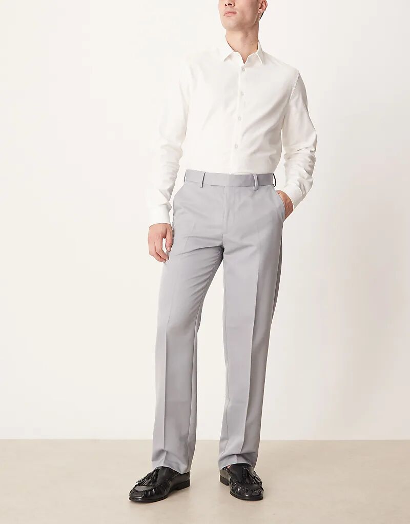 

Прямые брюки ASOS DESIGN серого цвета