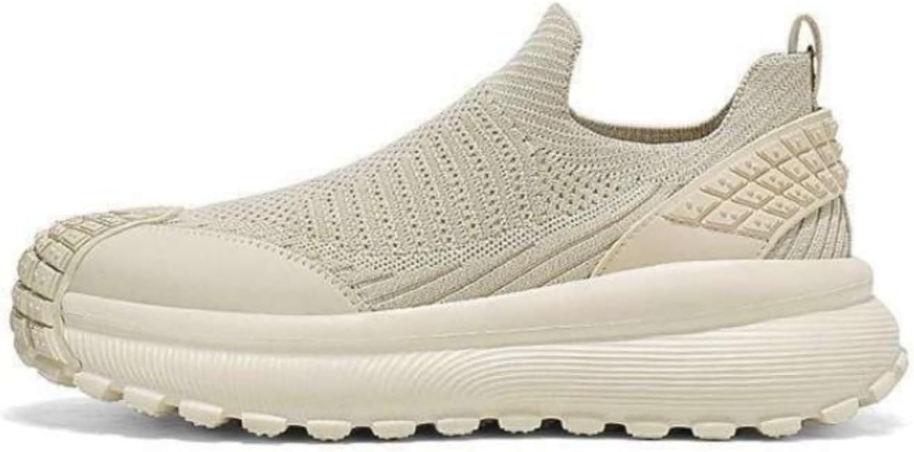 

Мужские слипоны на платформе с массивной подошвой, кроссовки «папа-шуз», дышащие сетчатые удобные прогулочные кроссовки для мужчин с эффектом увеличения роста, для повседневной носки, работы и поездок на работу Azttoztto, белый