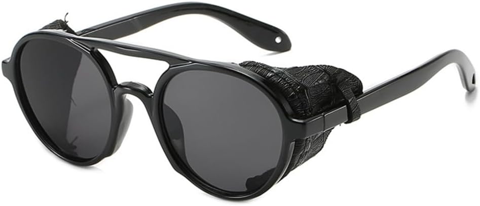 

Винтажные солнцезащитные очки в стиле стимпанк для женщин и мужчин, ретро круглые мужские солнцезащитные очки, винтажные очки для вождения, защита от УФ-излучения UV400 MTZJH, 1