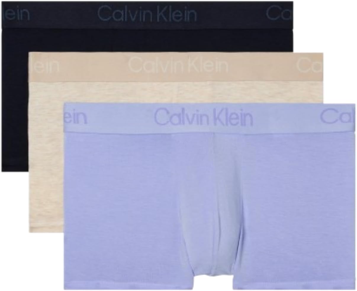 

Calvin Klein мужские ультрамягкие современные модальные боксеры из трех пар, Shoreline, Oatmeal Heather, Saltwater