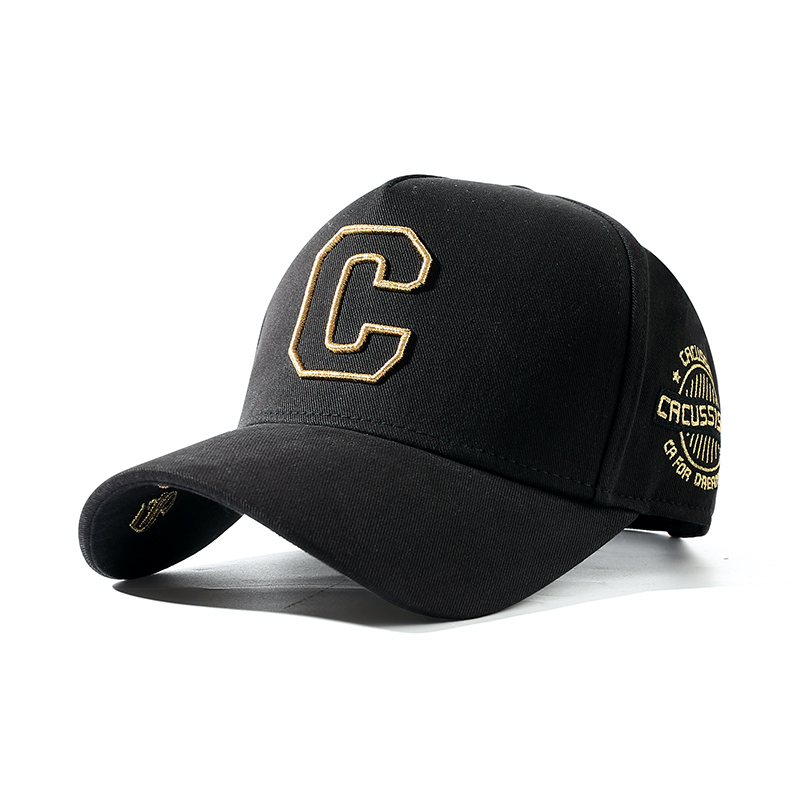 

Футболка 100% хлопок бейсболка мужская CACUSS Junior черная серебристая вышивка