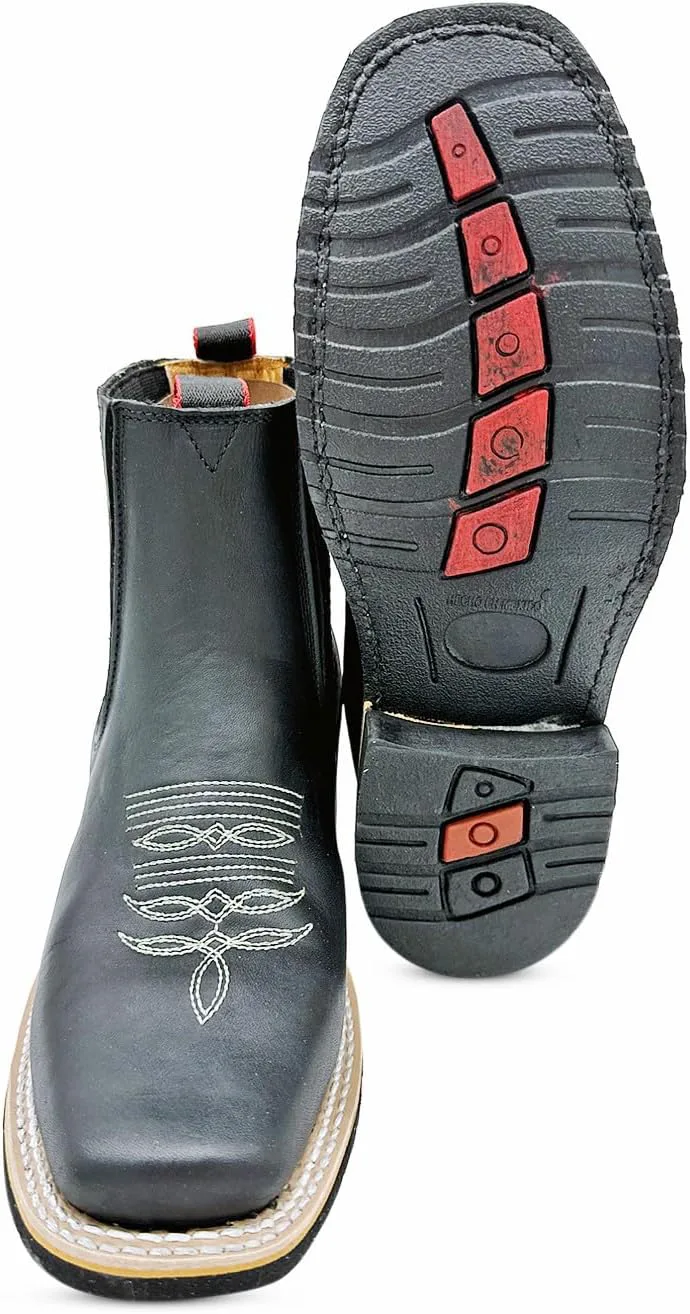 

Мужские короткие ковбойские сапоги Западного стиля для родео The Western Shops, черный