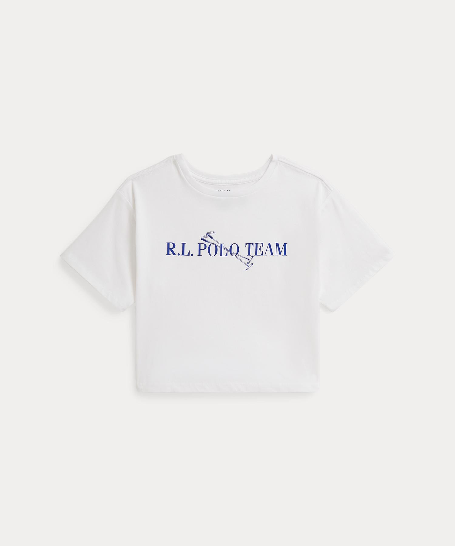 Хлопковая футболка свободного кроя Polo Team (для девочек 7-16 лет) Polo Ralph Lauren, 100 White