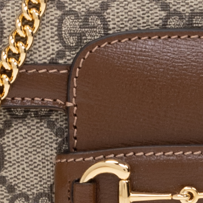 Сумка кросс-боди GUCCI Horsebit 1955 из канваса с кожаными деталями — фото 3