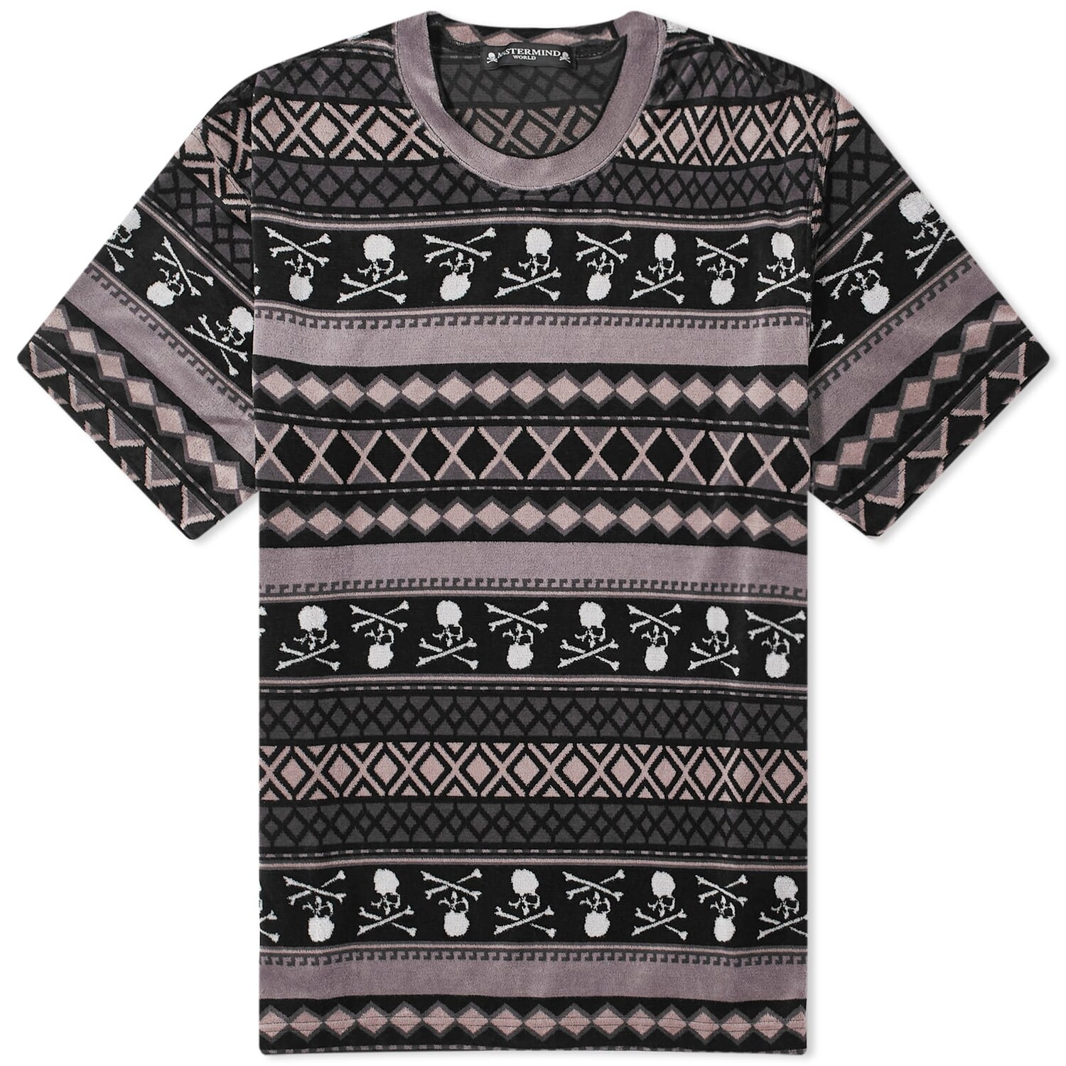 

Футболка Mastermind World Velour Skull T-Shirt, черный