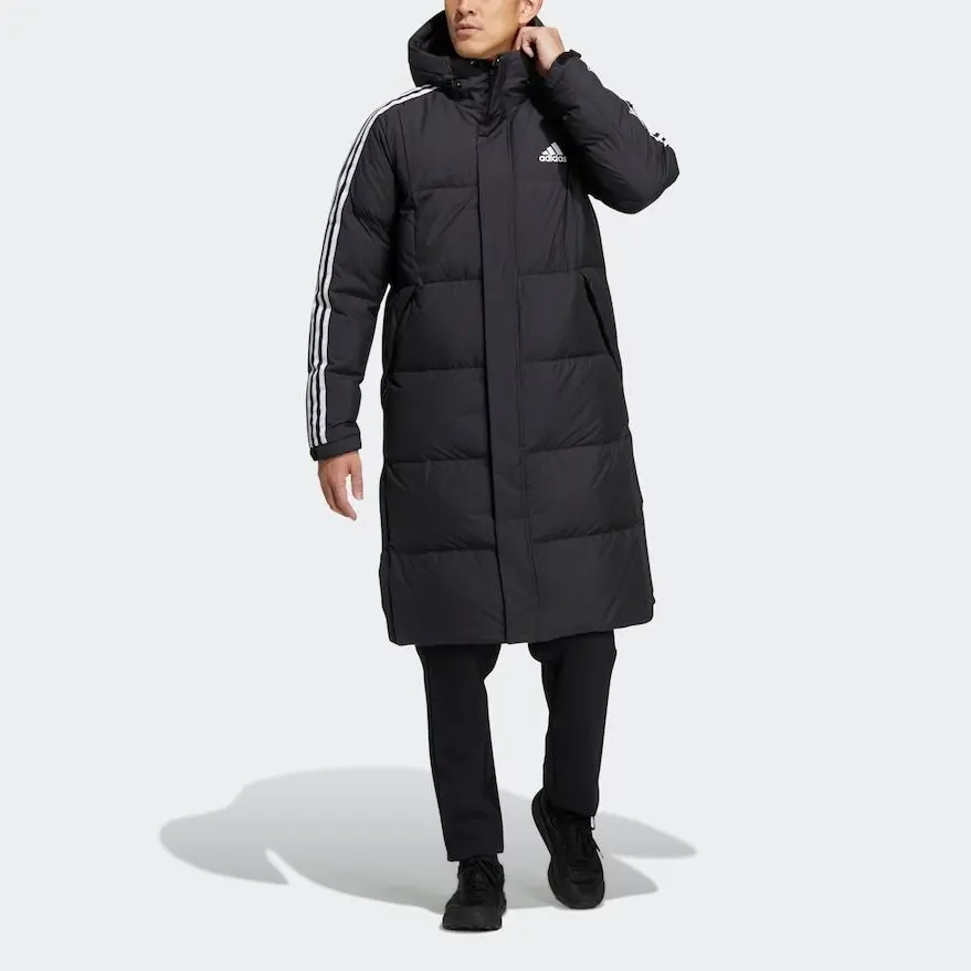 Adidas Зимняя пуховая куртка унисекс черная, Black — фото 4