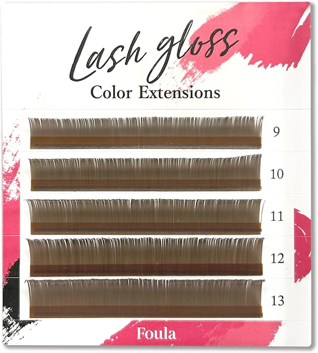 Ресницы Foula Lash Gloss, нюдово-бежевый, J-изгиб, 0.15x7 мм