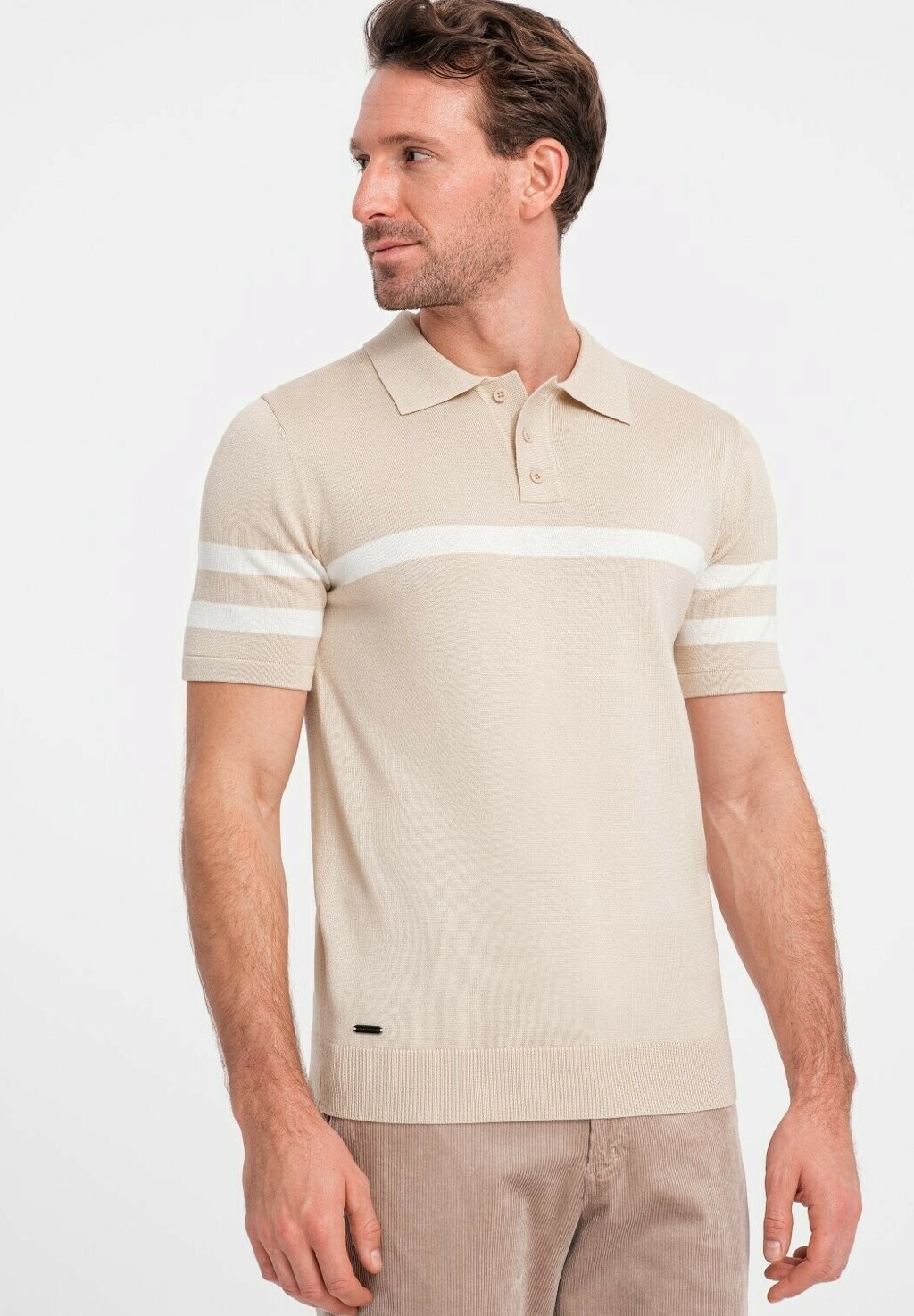 

Рубашка-поло POSS-0118 Ombre, цвет beige