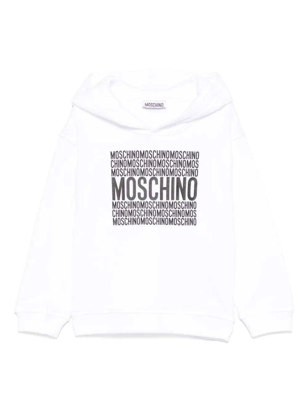 

Худи с логотипом Moschino Kids, белый