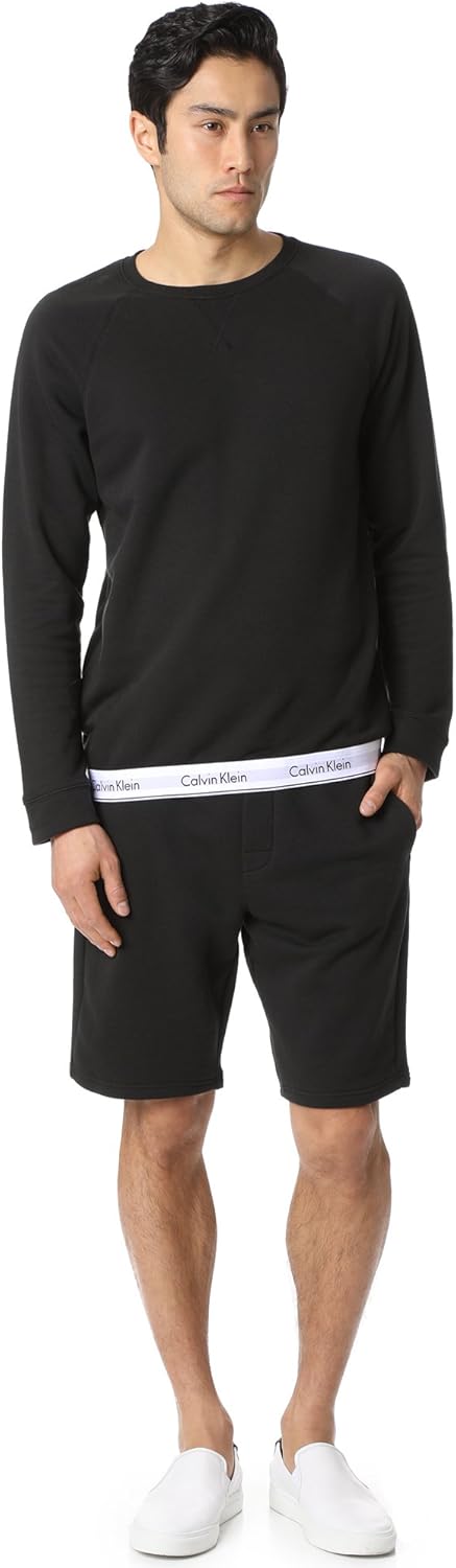 Мужские современные шорты Calvin Klein из эластичного хлопка для дома, Black — фото 4