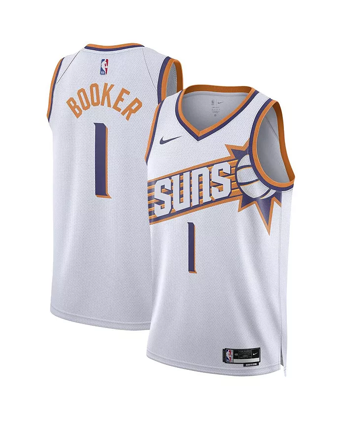 Мужская и женская баскетбольная майка Devin Booker Phoenix Suns Swingman - версия Association Edition Nike — фото 2