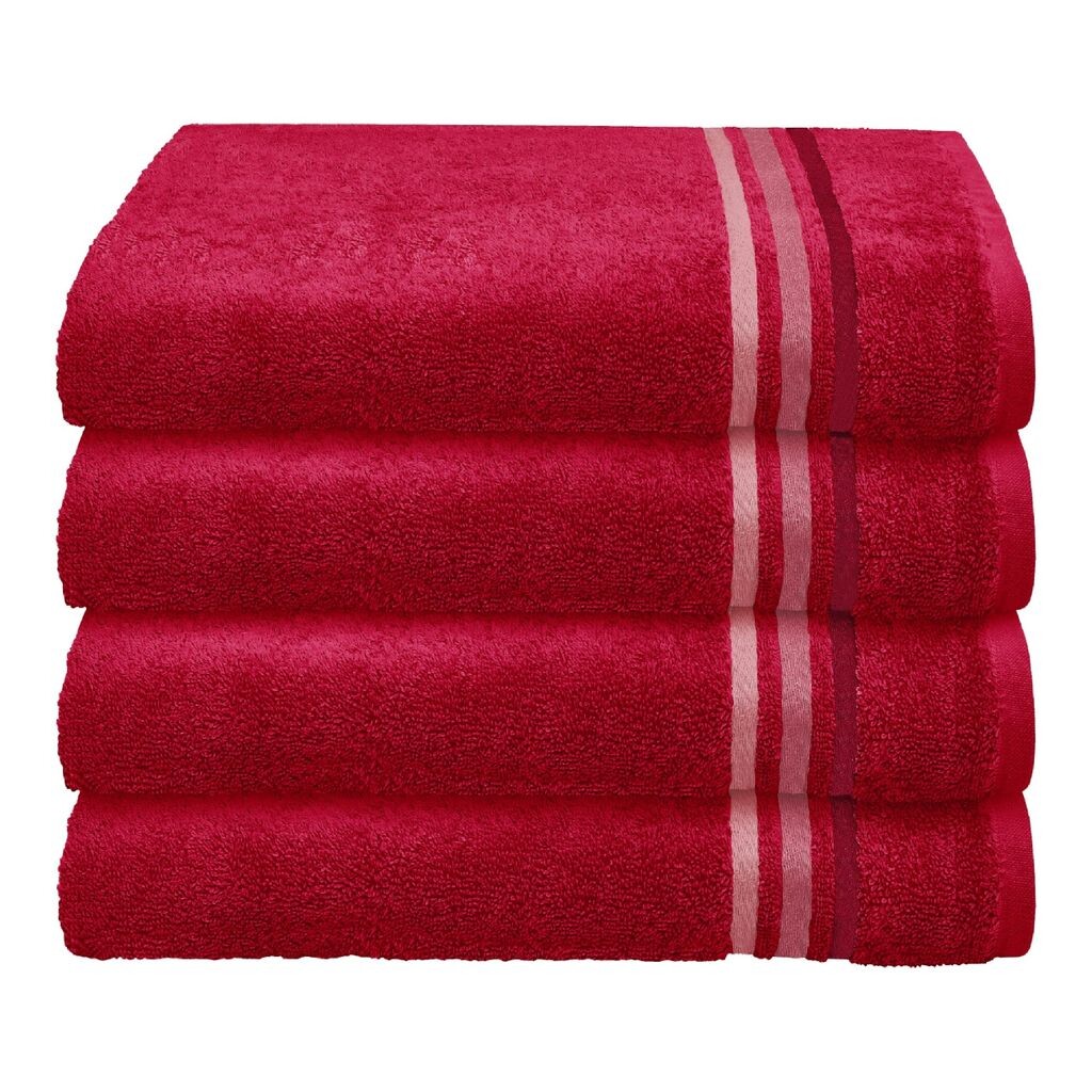 

Махровое полотенце Schiesser Skyline Color в наборе из 4 штук | 100% хлопок экологически чистого производства | впитывающий, мягкий, стойкий цвет | 50х100см | Красный