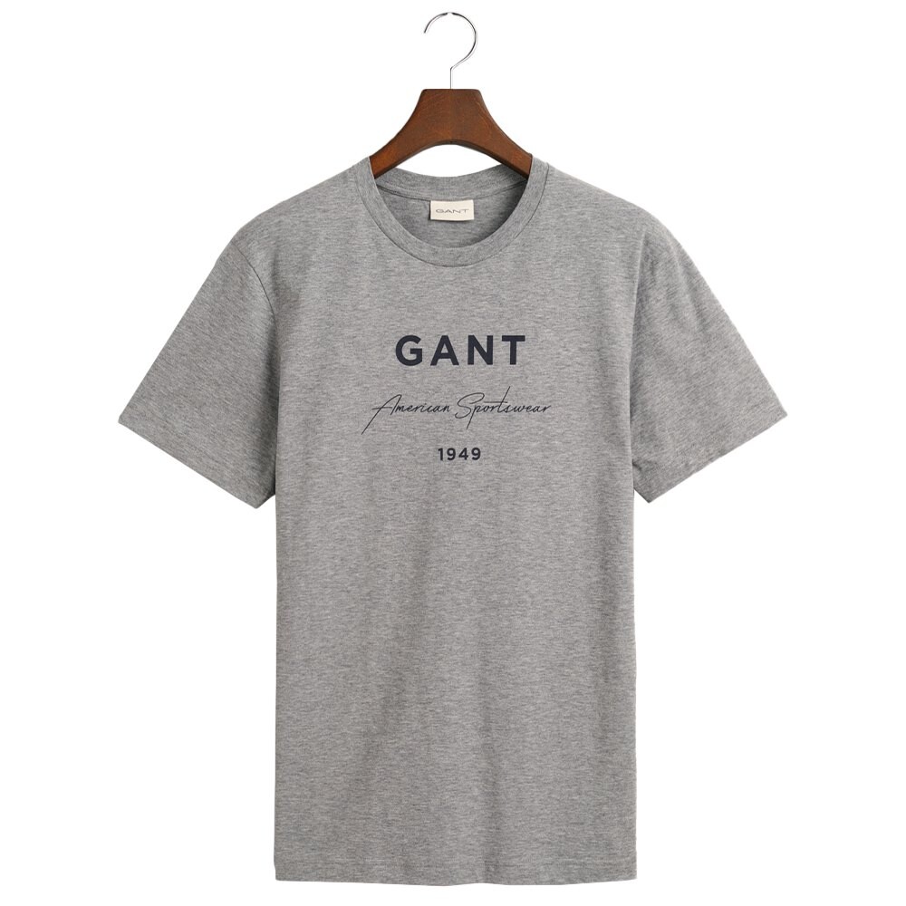 

Футболка с коротким рукавом Gant Logo Script Printed, серый