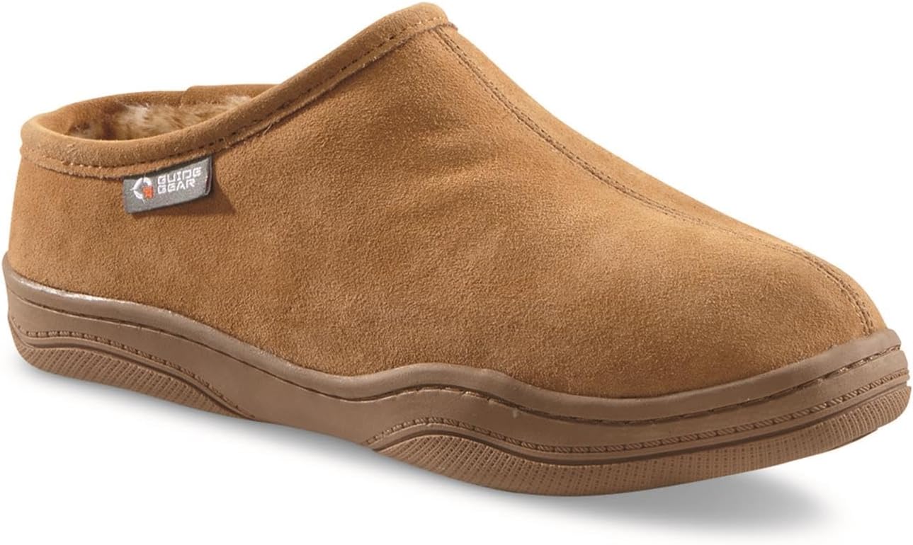 

Тапочки Guide Gear Clog для мужчин, для дома и улицы, из замши с поддержкой, Cinnamon